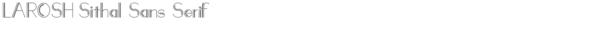 Sample characters Larosh Sithal Signature Font